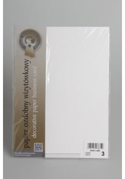 Papier wizytówkowy A4 20 arkuszy 240g/m2 - Biały len