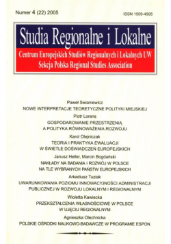 Studia regionalne i lokalne 4/2005