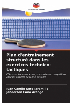 Plan d'entraînement structuré dans les exercices technico-tactiques