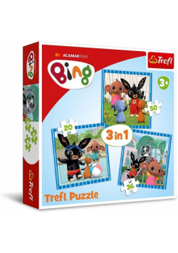Puzzle 3w1 Zabawy z przyjaciółmi Bing