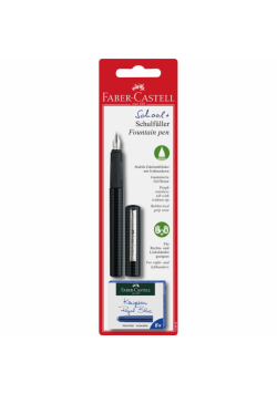 Pióro Wieczne Faber-Castell szkolne Carbon Look + 6 naboi