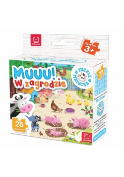 Puzzle malucha. Muuu! W zagrodzie