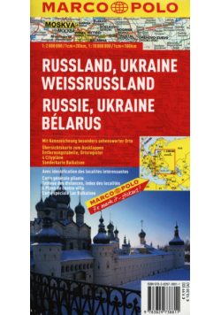Rosja Ukraina Białoruś Mapa drogowa 1:300 000 Marco Polo