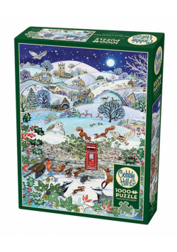 Puzzle 1000 Wieś zimową nocą G3