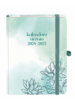 Kalendarz Ucznia 2024/2025 B6 TNS kwiat seledynowa