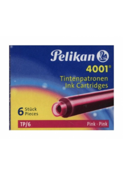 Naboje krótkie Pelikan 4001 TP/6 różówe 6 sztuk