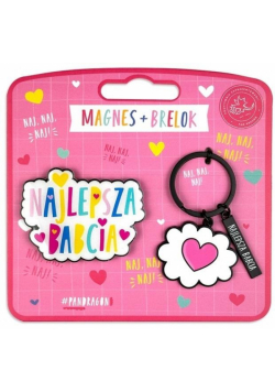 Zestaw magnes + brelok Najlepsza babcia
