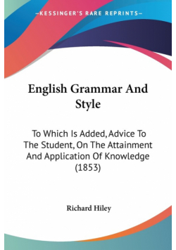 English Grammar And Style