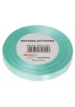 Wstążka satynowa miętowa 12mm x 32m