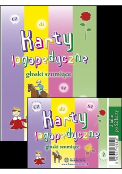 Karty logopedyczne głoski szumiące + Pudełko