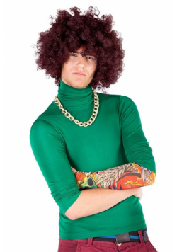 Peruka afro XXL brązowa
