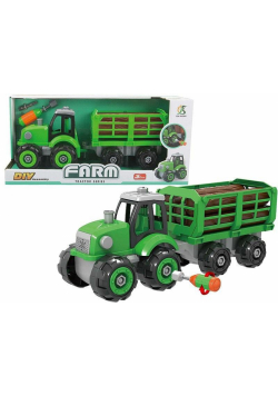 Traktor z przyczepą do skręcania ze śrubokrętem