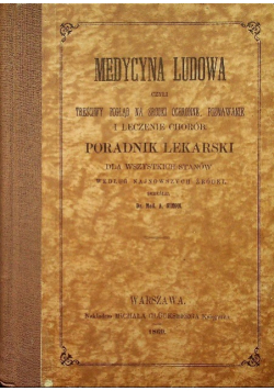 Medycyna ludowa Reprint z 1860 r.