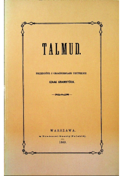 Talmud Reprint z 1869 r.