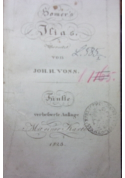 Homer's Ilias, 1823 r.