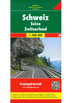 Szwajcaria mapa drogowa 1:400 000
