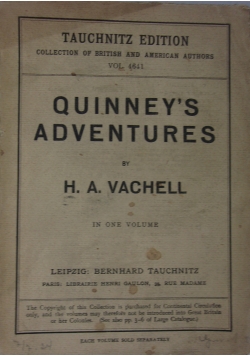 Quinney's Adventures ,1924r.