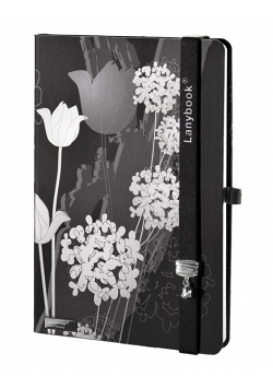 Notes A5 Lanybook Tulip Mania w linie czarny
