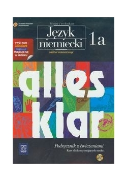 Alles klar 1A. Język niemiecki, podręcznik z ćwiczeniami z płytą CD