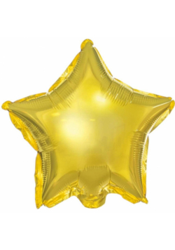Balony foliowe Gwiazdka 25 cm złoty 25 sztuk