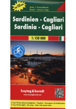 Sardynia Cagliari mapa samochodowa 1:150 000