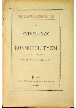 Patriotyzm i kosmopolityzm Studium społeczne 1880 r.