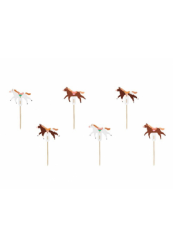 Dekoracje do muffinek konie 13cm 6szt