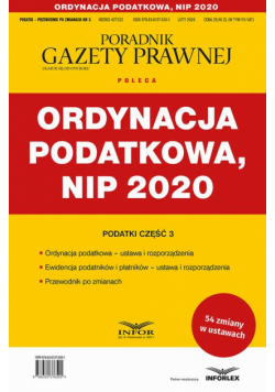 Ordynacja podatkowa NIP 2020