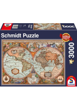 Puzzle 3000 Starożytna mapa świata