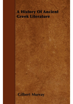 A History Of Ancient Greek Literature