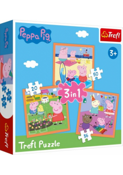 Puzzle 3w1 Pomysłowa Świnka Peppa