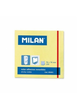 Karteczki milan samoprzylepne 76x76 mm żółte 10 sztuk
