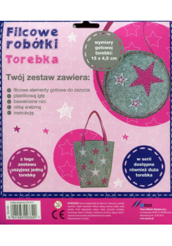 Filcowe robótki Torebka okrągła Stars