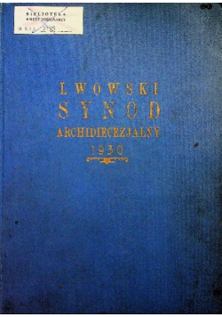 Lwowski Synod archidiecezjalny 1930 r.