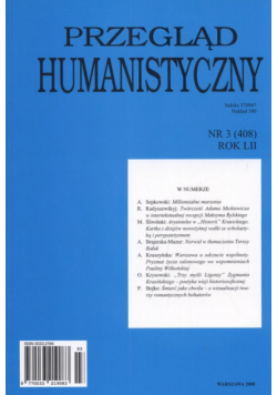 Przegląd humanistyczny nr 3 (408) rok LII