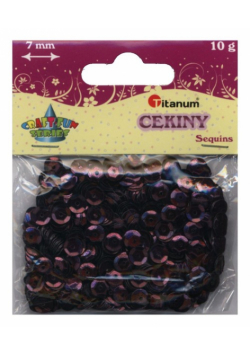 Cekiny czarne 7mm 10g