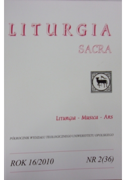Liturgia sacra.  Nr 2 (36)
