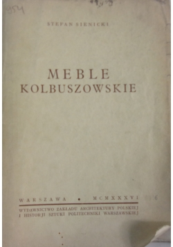Meble kolbuszowskie,1936r.