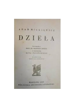 Mickiewicz. Dzieła, tom V, 1929 r.