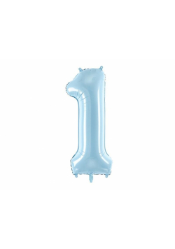 Balon foliowy 1 jasny niebieski 86cm