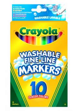 Flamastry Crayola zmywalne 10 sztuk.