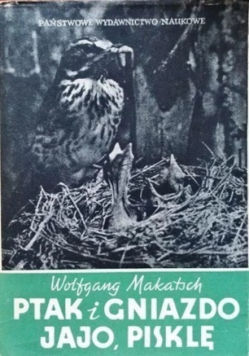 Ptak i gniazdo jajo pisklę