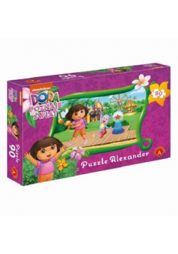 Puzzle 90 Dora poznaje świat Wesołe miasteczko