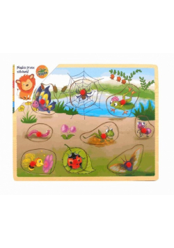 Puzzle drewniane układanka z pinezkami Jezioro