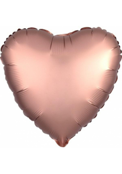 Balon foliowy Silk Lustre Dark różowe złoto serce
