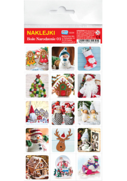 Boże Narodzenie 01 Naklejki 4 sztuki