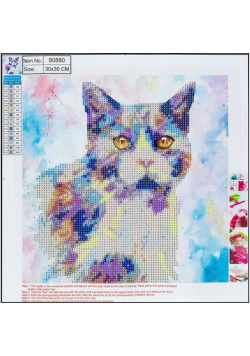 Diamentowa mozaika 5D - Cat 30x30 80880