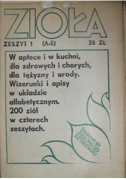 Zioła Zeszyt 1 A do E