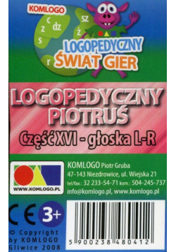Karty Logopedyczny Piotruś Część XVI - głoska L-R