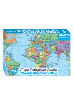 Mapa polityczna świata Puzzle edukacyjne dla dzieci